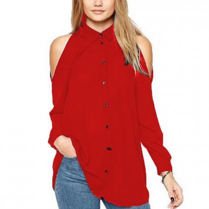 2017 Off Shoulder Sexy Leisure Long Sleeve Blouse