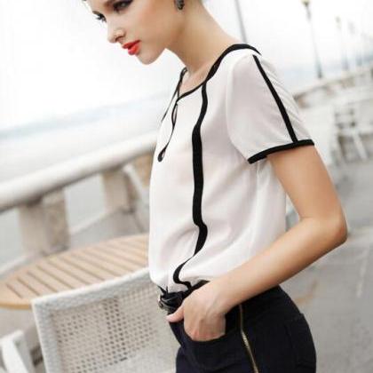 Black And White Contrast Color Fashionable Restore..