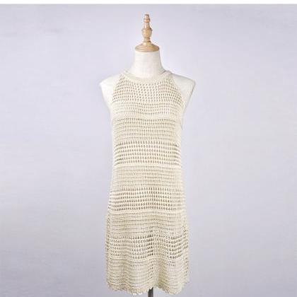 Selling Hollow Out Knitting Beach Cover Ups