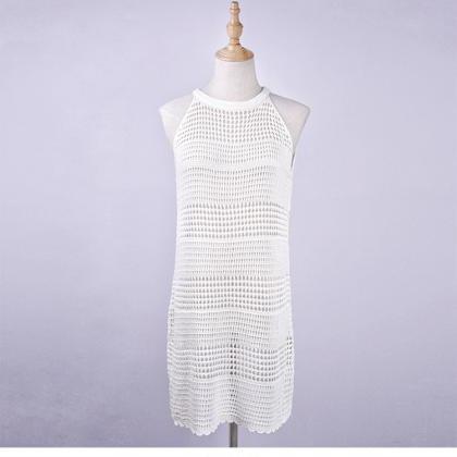Selling Hollow Out Knitting Beach Cover Ups