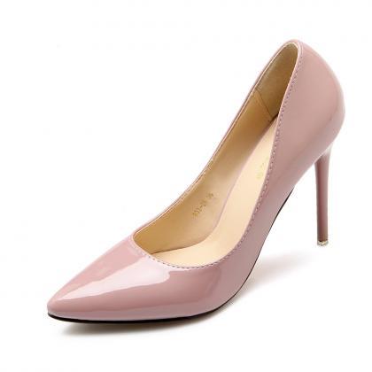Patent Leather Pointed Toe High Heels