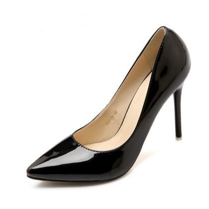 Patent Leather Pointed Toe High Heels