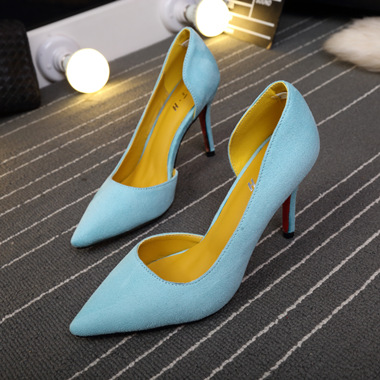 Faux Suede Pointed-Toe High Heel St..