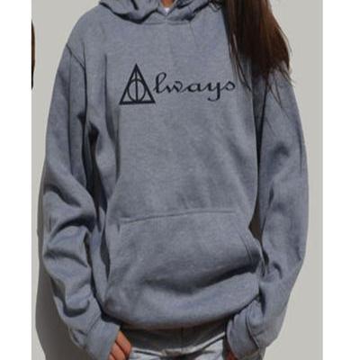 Back And Front Letter Print Pocket Hoodie