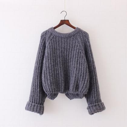 Long Sleeve Knitted Sweater / Pullover