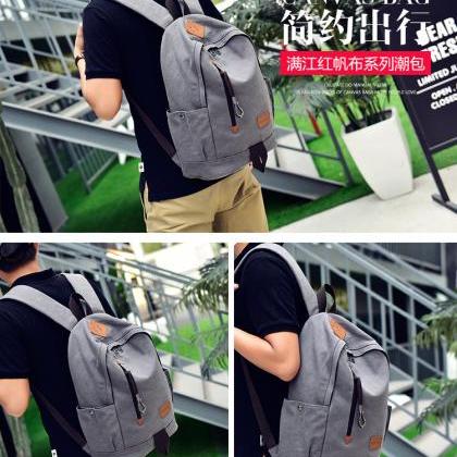 Leisure Style Zipper Men's Backpack