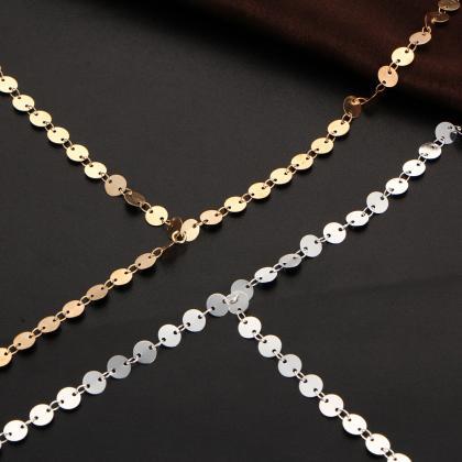 Fashion Alloy Wafers Pointed Cone Pendant Necklace