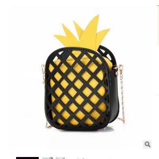 Lovely Pineapple Shape Pu Crossbody Bag