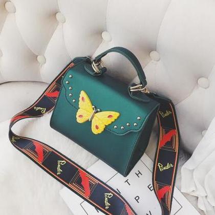 Korean Style Butterfly Decoration Crossbody Bag