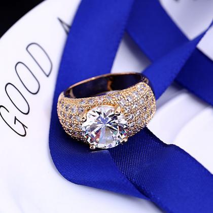 Creative Custom Real Gold Plated Ring