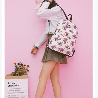 Chic Color Block Zipper Women Backpack
