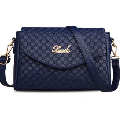 Celebrity Embroidery Embossed Crossbody Bag