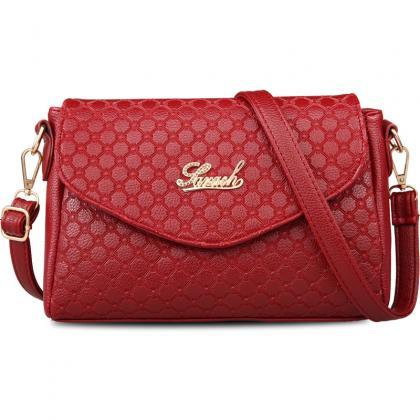 Celebrity Embroidery Embossed Crossbody Bag