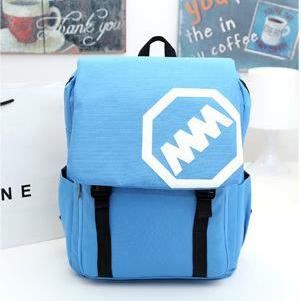 Preppy Chic Solid Color Canvas School Backpack