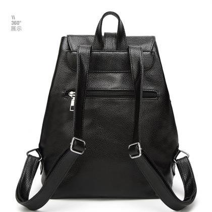 Preppy Chic Solid Color Backpack