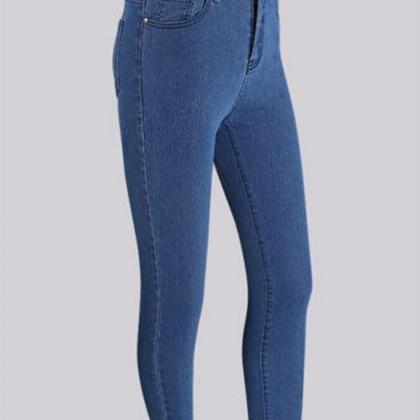 Sexy Back Hip Zipper Slim Long Skinny Denim Jeans..