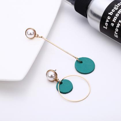 Fashion Candy Color Leather Multielement Pearl..