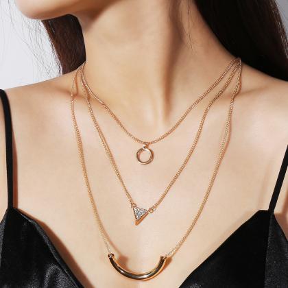National Wind Exaggerated Multilayer Necklace