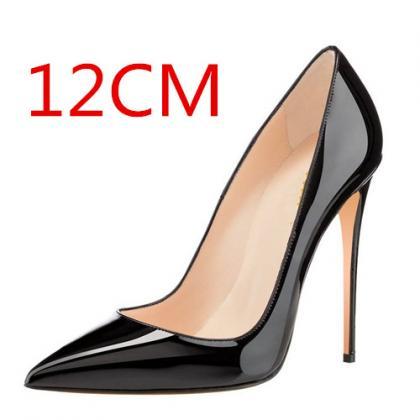 Pointed Toe Low Cut Super High Stiletto Heels..