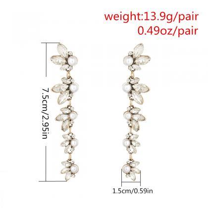Simple Exaggerated Diamond Butterfly Earrings