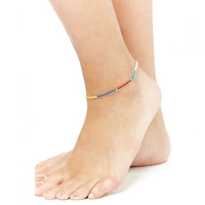Manual Layer Color Beads Anklets
