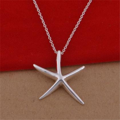 New Creative Starfish With Silver P..