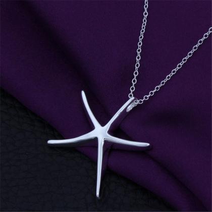 New Creative Starfish With Silver P..