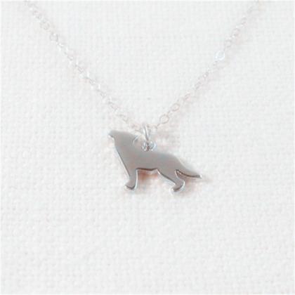 Personalized Wolf Pendant With Lupus Lock Necklace