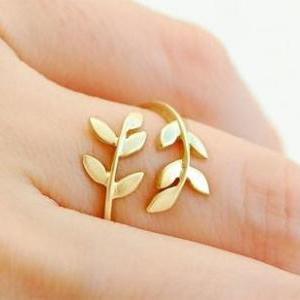 Korean Style Cute Leaf Design Rings