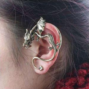 Retro Gothic Style Dragon Shape Earring(one Piece)