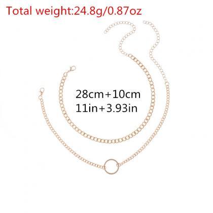Personalized Metal Chain Collarbone Necklace
