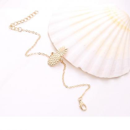 Chain Pineapple Anklet Jewelry Beach Section..