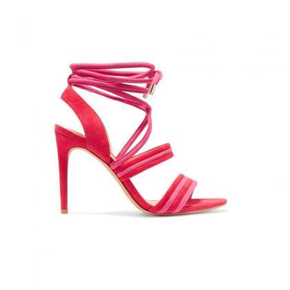 Pink Strap Open Toe High Heel Sandals
