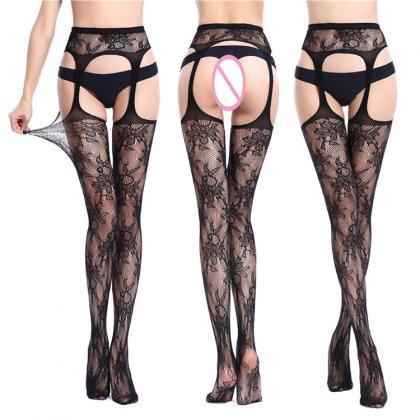 Women Tights Sexy Fishnet Stockings Lace Female..