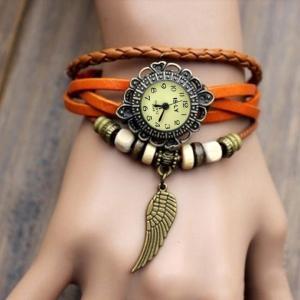 Women's Leather Bracelet Wrist Watc..