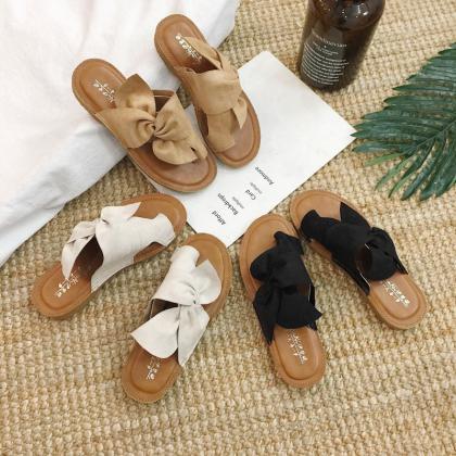 Bow Beach Shoes-apricot