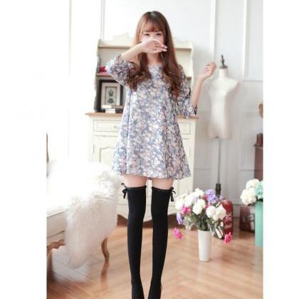 Spring And Autumn Japanese Cute Loli Wave Lace..