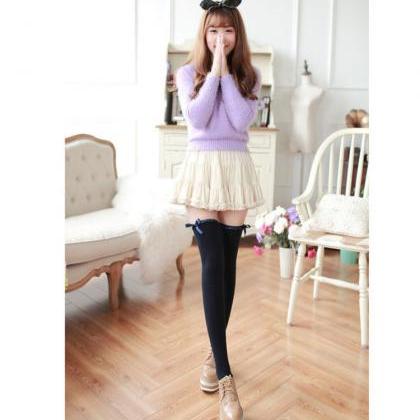 Spring And Autumn Japanese Cute Loli Wave Lace..