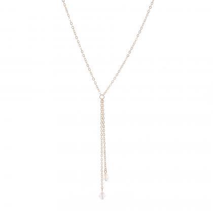 Crystal Necklace Women's Tassel Long..