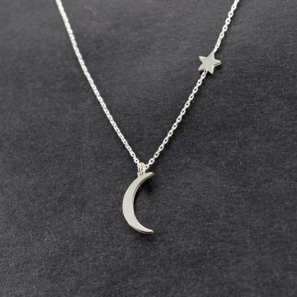 Shipping Moon Star Pendant Necklace..