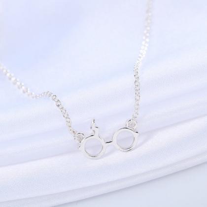 Harry Potter Glasses Necklace Deathly Hallows..
