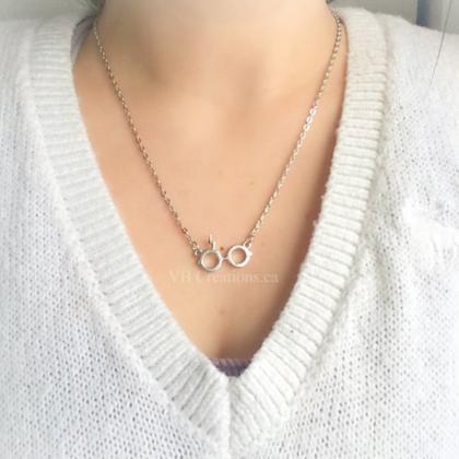 Harry Potter Glasses Necklace Deathly Hallows..