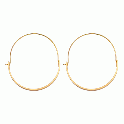 Exaggerated Style Simple Semicircle Ring Earrings..