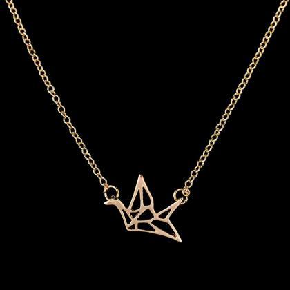 Selling Thousand Paper Crane Animal Necklace Cute..