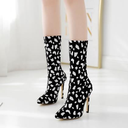 Snowflake Stiletto Boots
