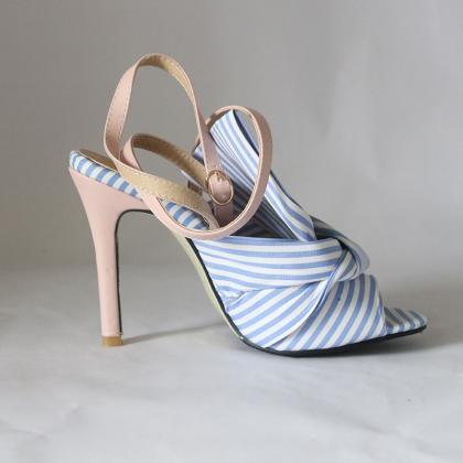 Bow One Line Striped Color Matching Fashion High..