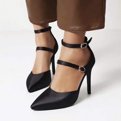 Pointed Buckle Fashion Sexy High Heels Single..