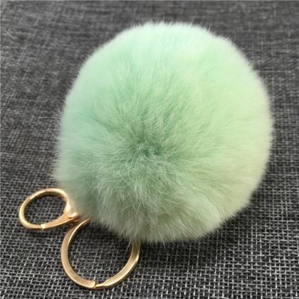 Rex Rabbit Hair Ball Bag Key Chain Pendant Fashion..