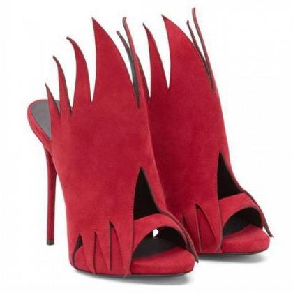 Super Flame Sandals Party Shoe-red