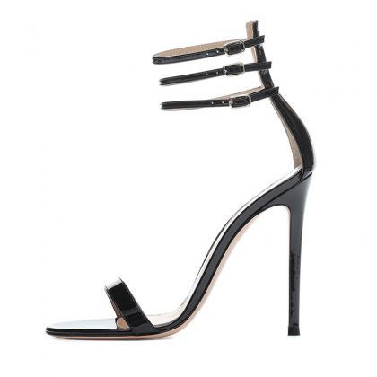 Metal Buckle Fashion Foreign Trade High-heeled..